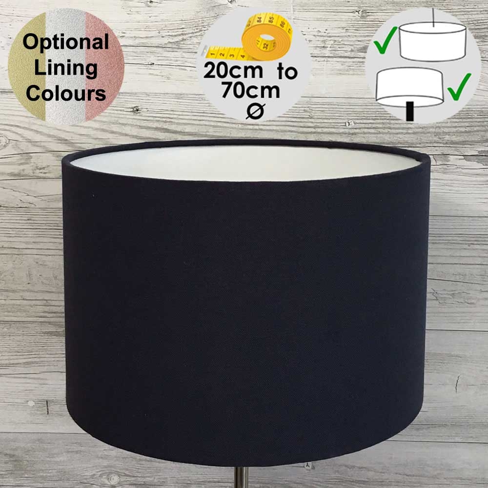 Aura Black Drum Table Lampshade